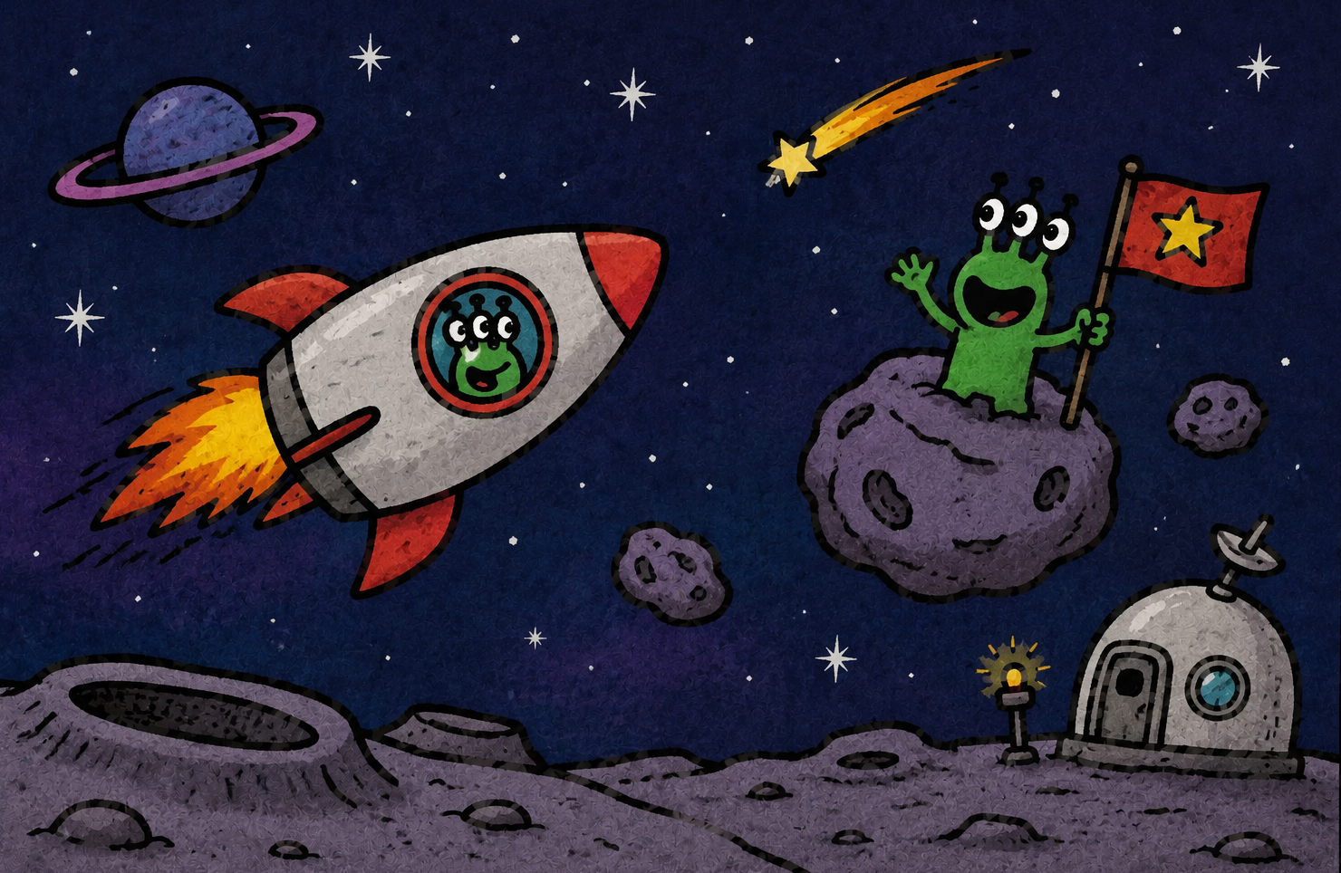 Space comic cover